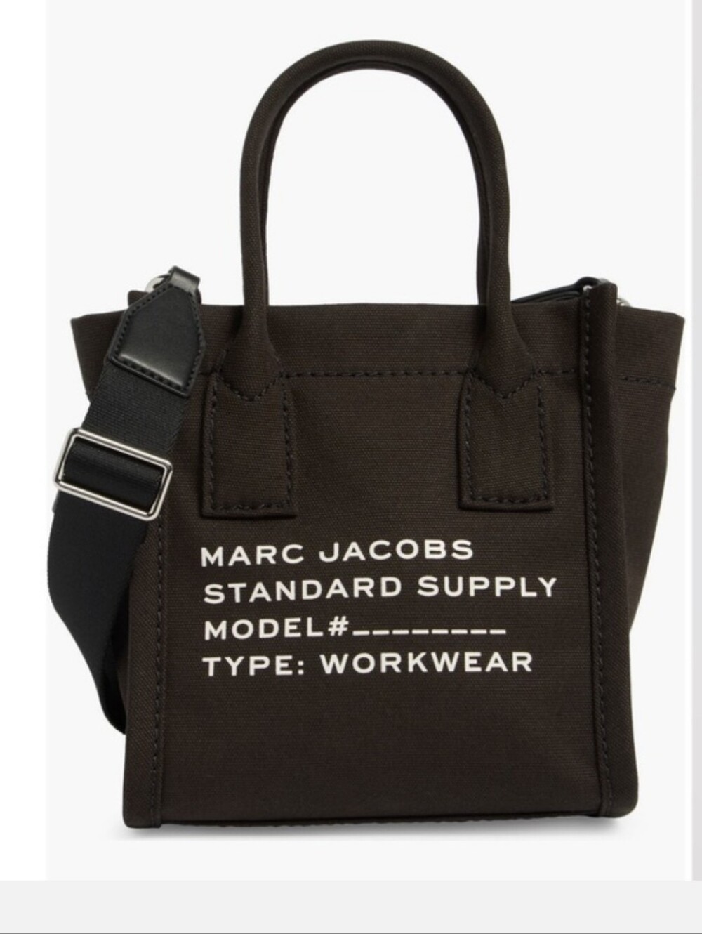 Marc Jacobs Black Standard Supply Canvas Tote NWT